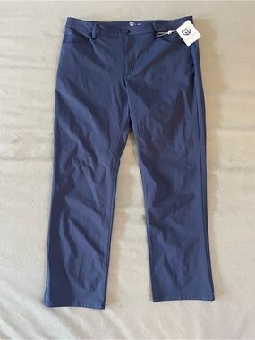 NWT Graham Luxe Navy Performance Stretch Pants Size 38x30